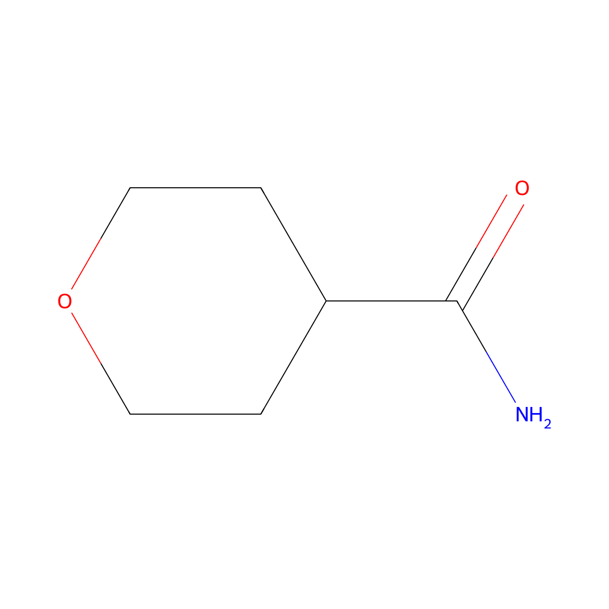 Oxane-4-carboxamide molecular structure, CAS 344329-76-6