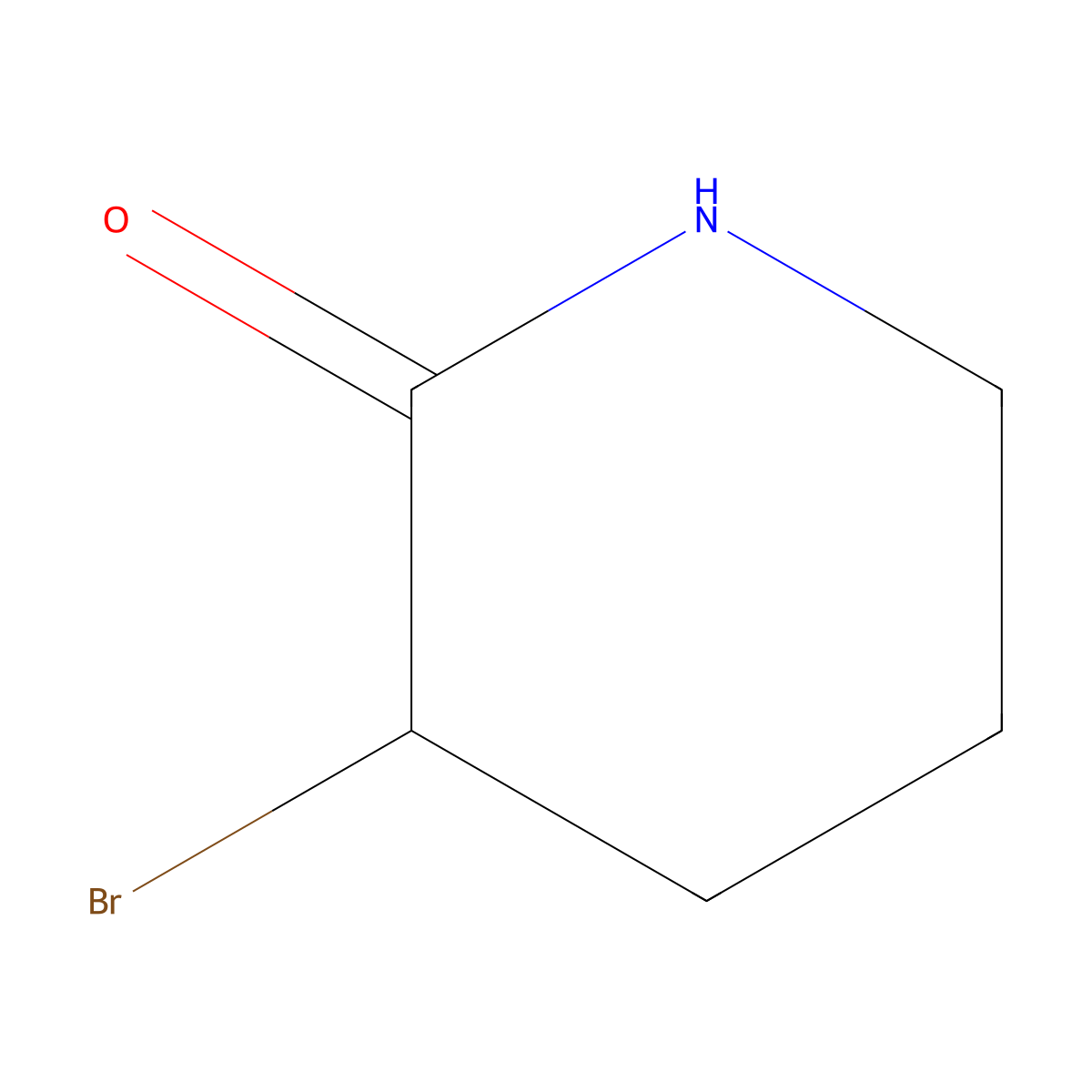 3-Bromopiperidin-2-one molecular structure, CAS 34433-86-8