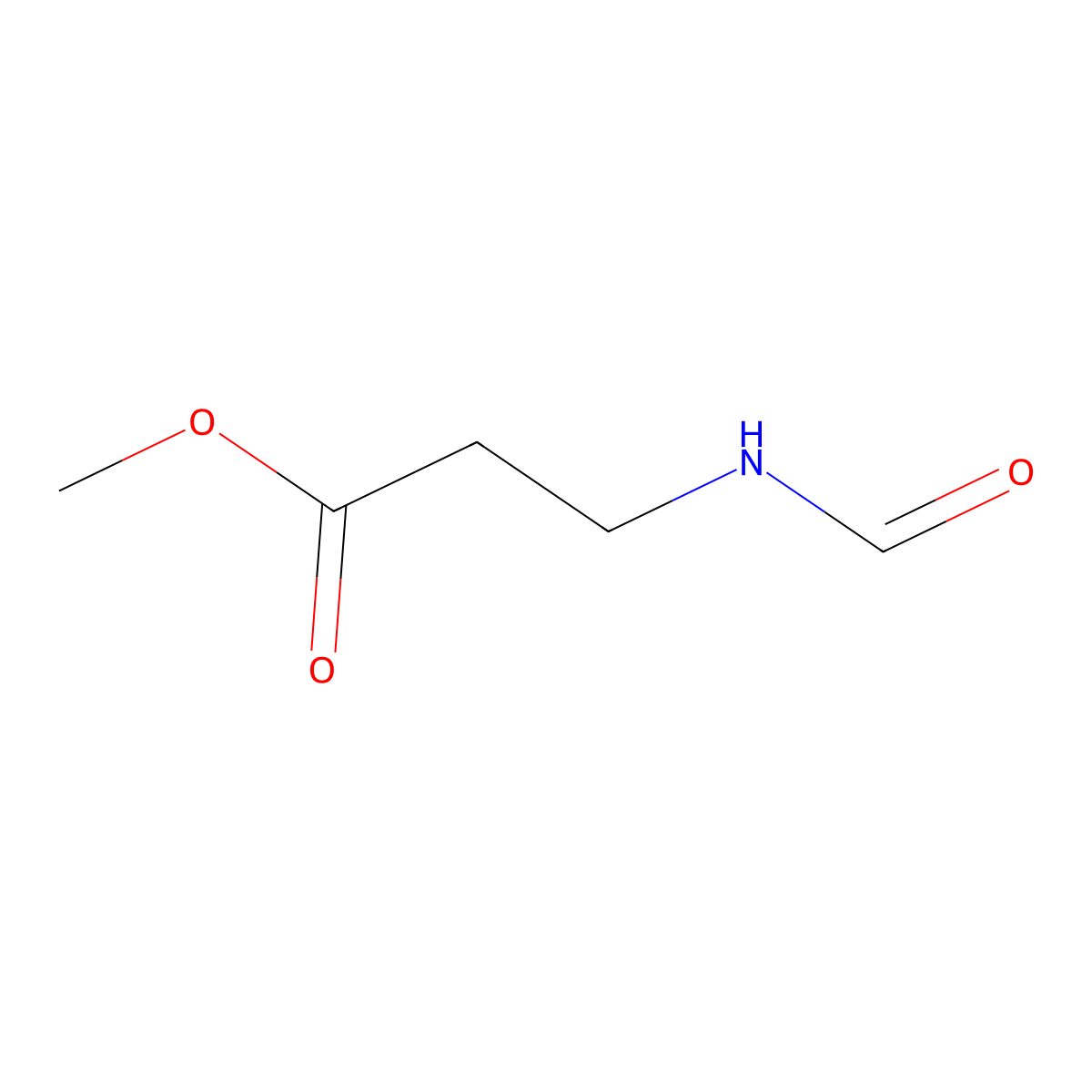 Methyl 3-formamidopropanoate molecular structure, CAS 34433-90-4