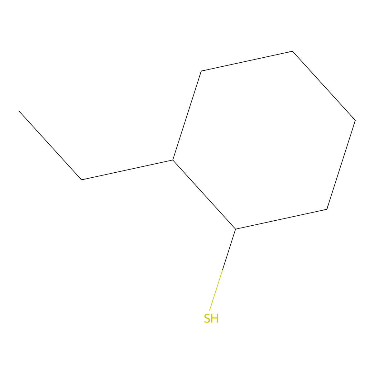 2-Ethylcyclohexane-1-thiol molecular structure, CAS 344330-08-1