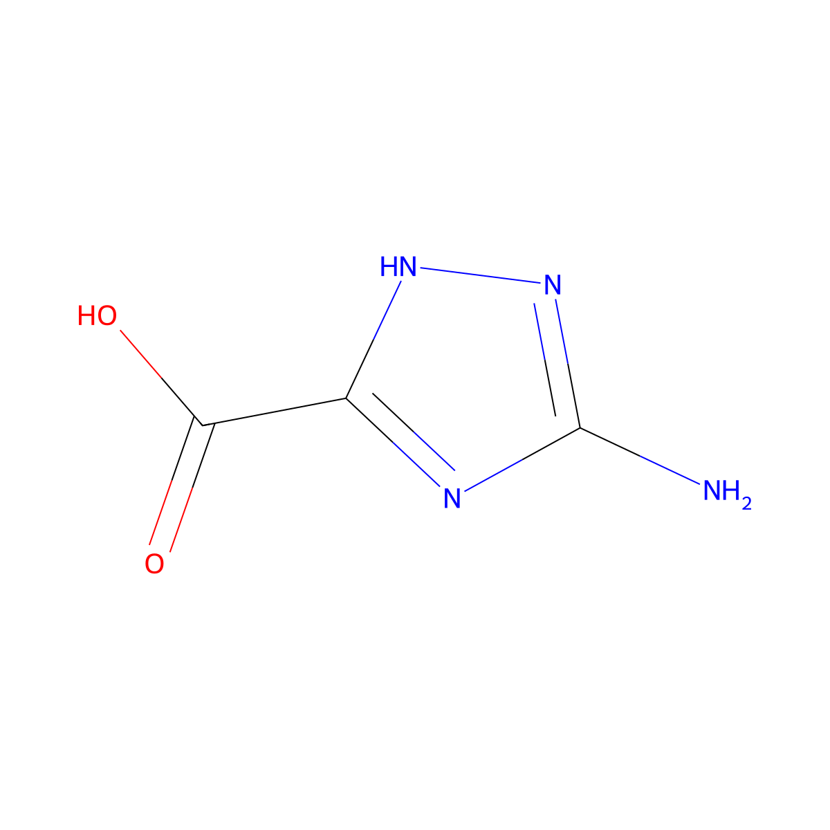 5-Carboxy-3-amino-1,2,4-triazole molecular structure, CAS 344330-19-4