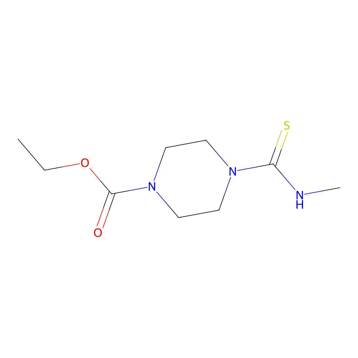 Ethyl 4-(methylcarbamothioyl)piperazine-1-carboxylate molecular structure, CAS 344332-90-7
