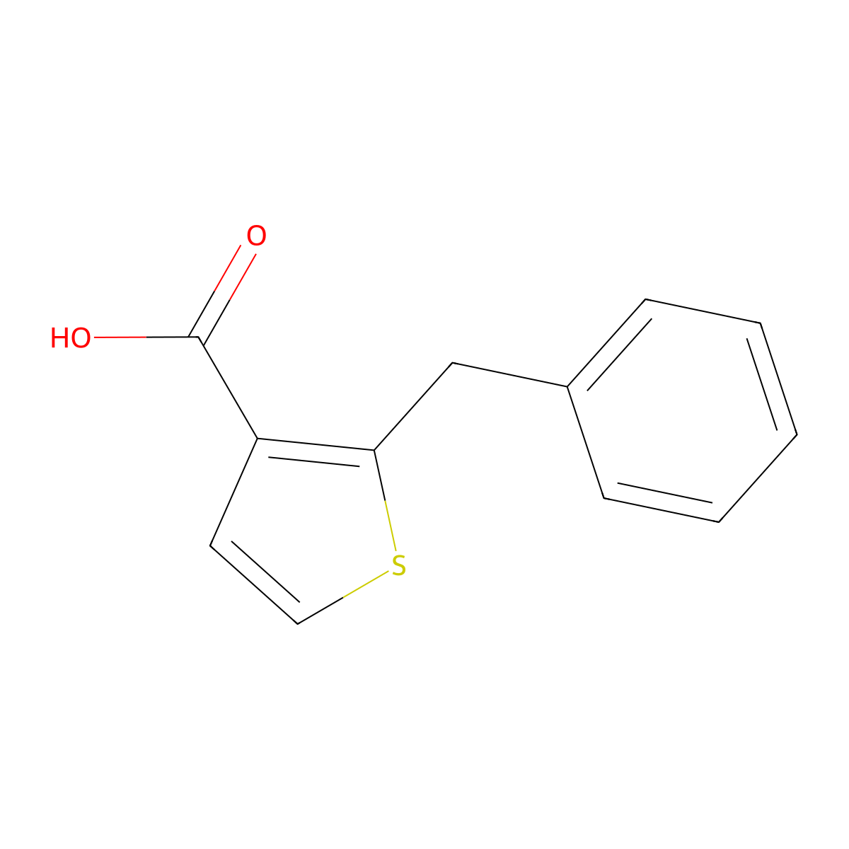 2-Benzyl-3-thiophenecarboxylic acid molecular structure, CAS 344333-83-1