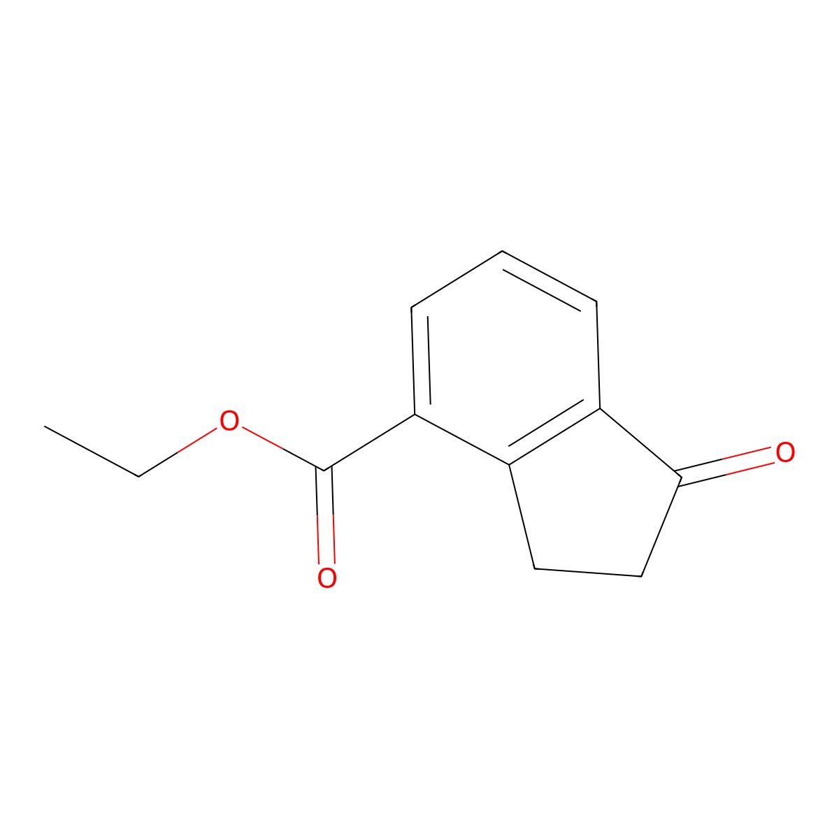 Ethyl 1-oxo-2,3-dihydro-1H-indene-4-carboxylate molecular structure, CAS 344334-47-0