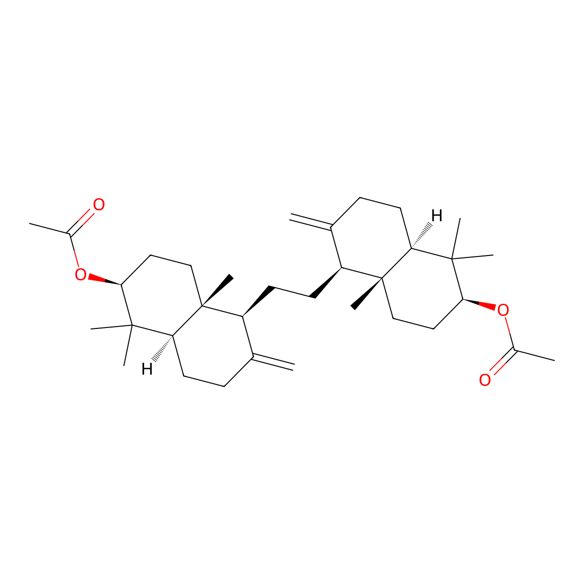 alpha-Onocerin diacetate molecular structure, CAS 34434-99-6