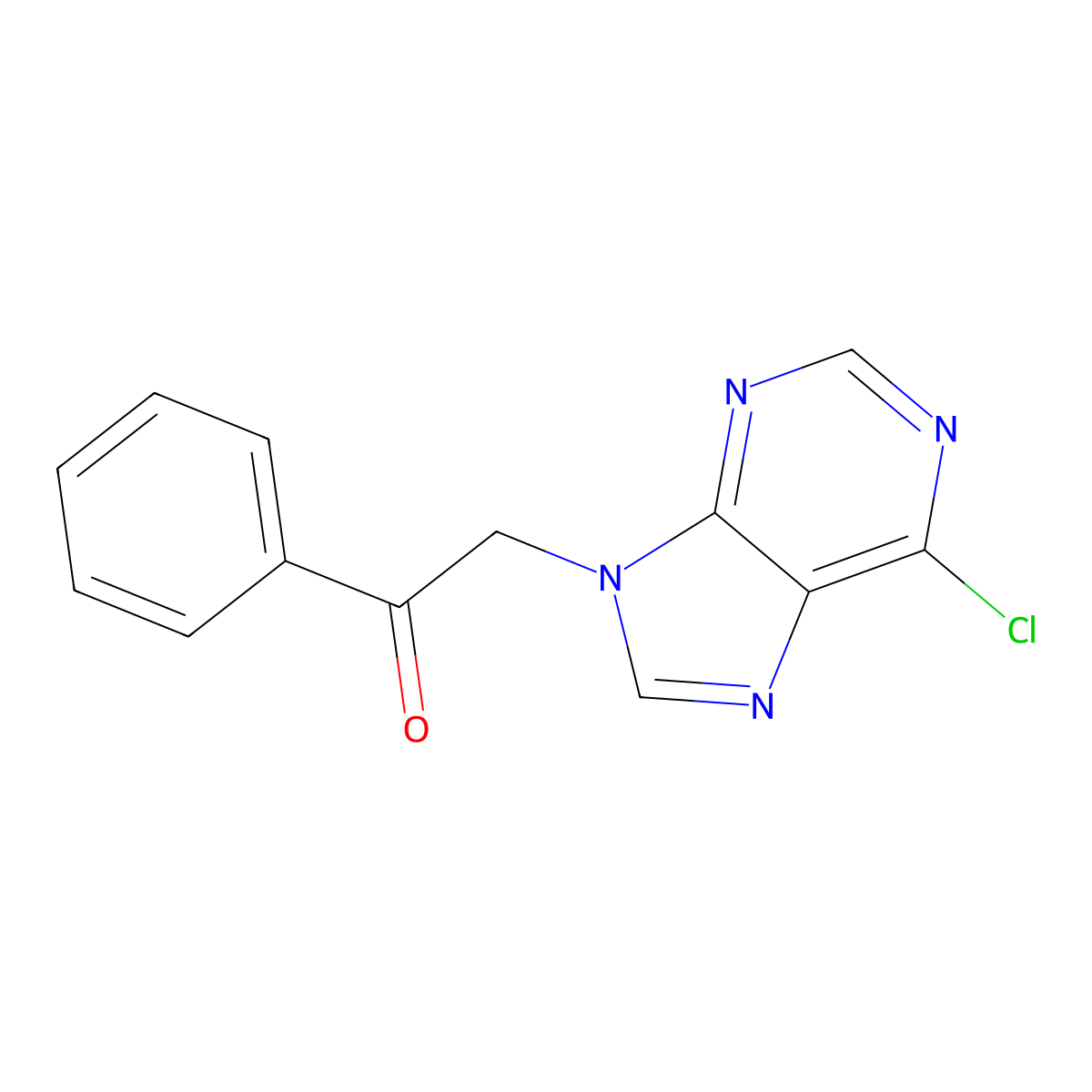 2-(6-Chloro-9H-purin-9-yl)-1-phenylethanone molecular structure, CAS 344340-40-5