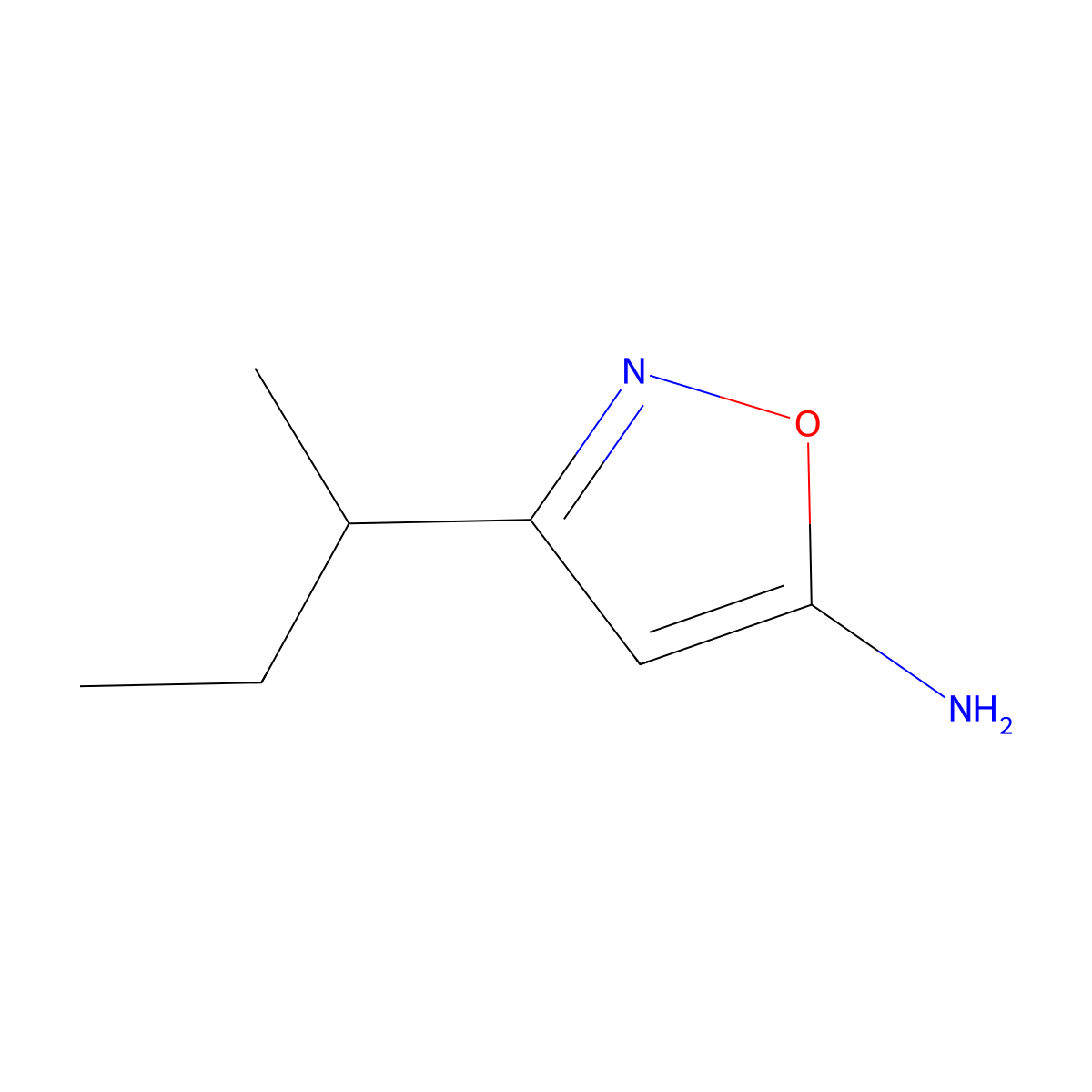 3-(Butan-2-yl)-1,2-oxazol-5-amine molecular structure, CAS 344353-06-6
