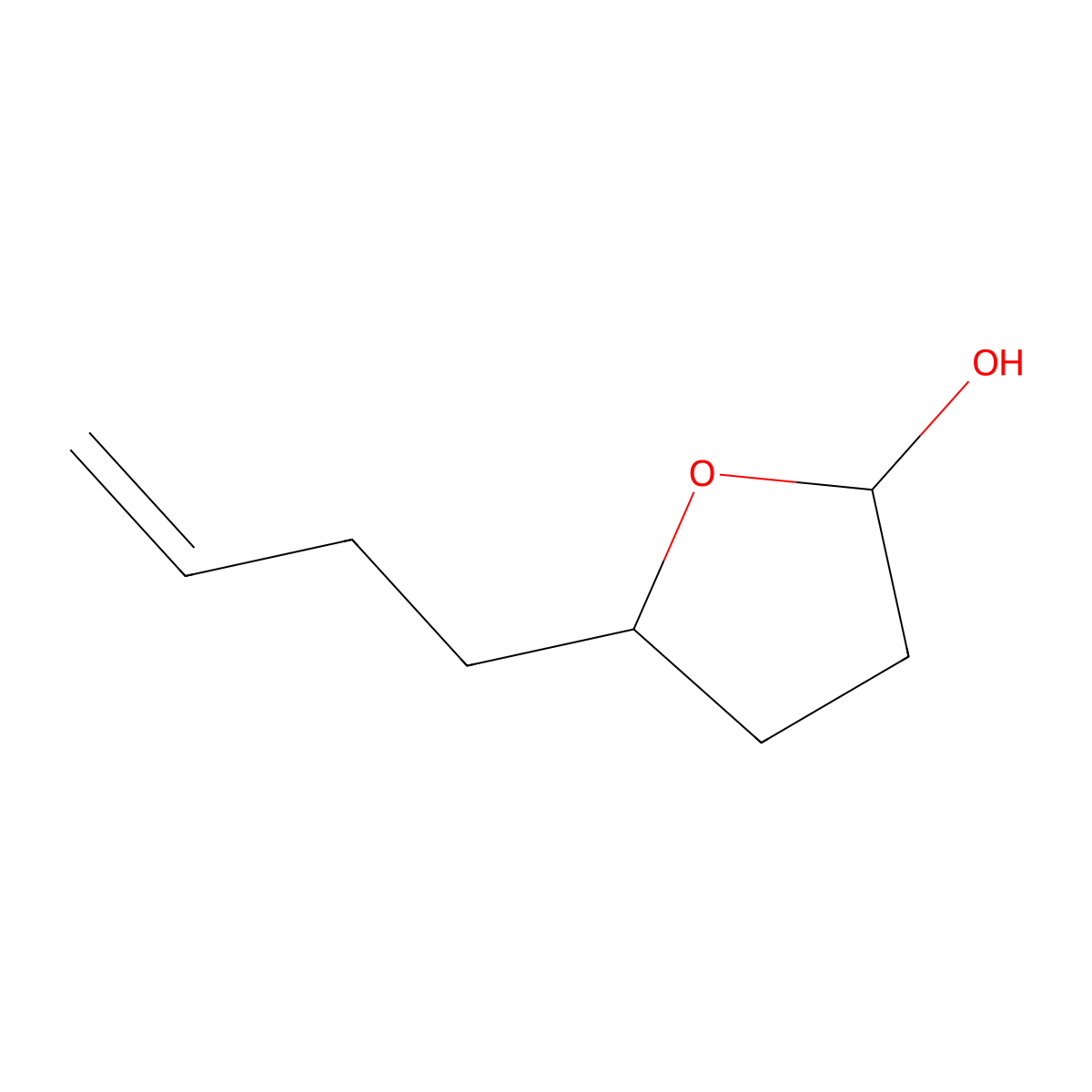 5-(But-3-en-1-yl)tetrahydrofuran-2-ol molecular structure, CAS 344353-08-8