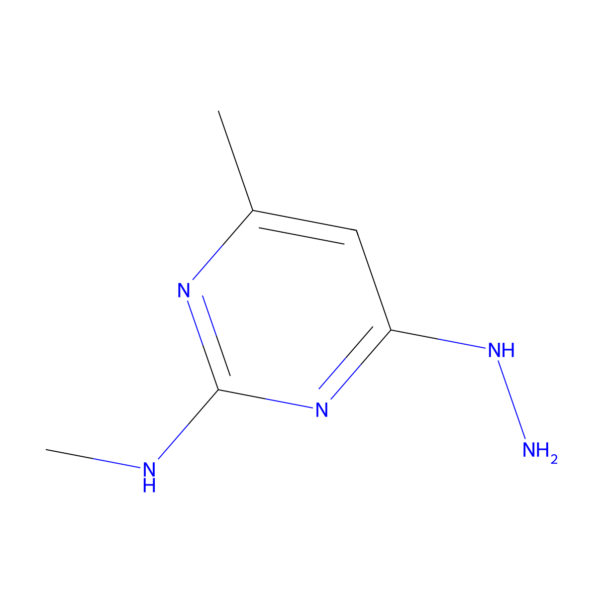 4-hydrazinyl-N,6-dimethylpyrimidin-2-amine molecular structure, CAS 344367-26-6