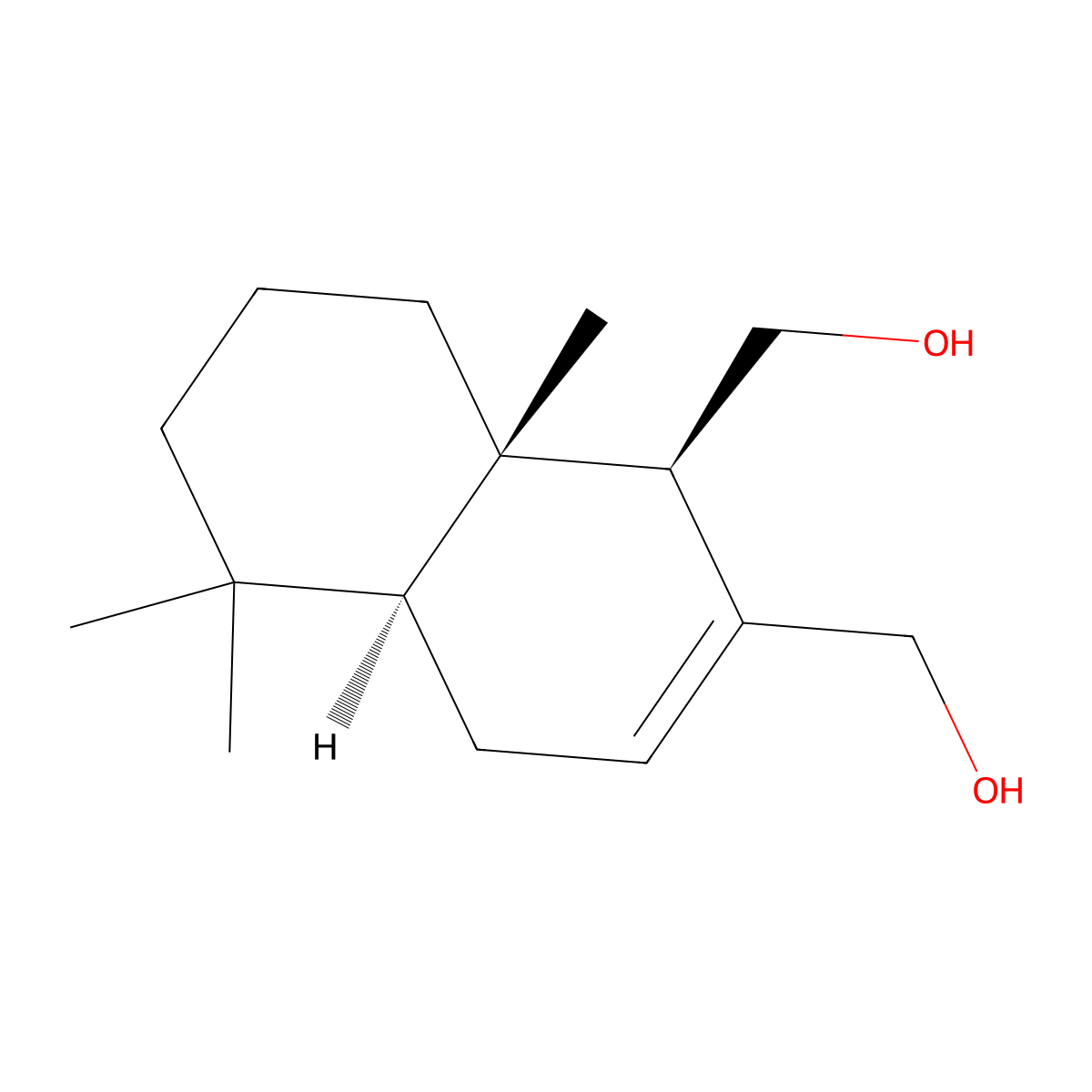 Drimendiol molecular structure, CAS 34437-62-2