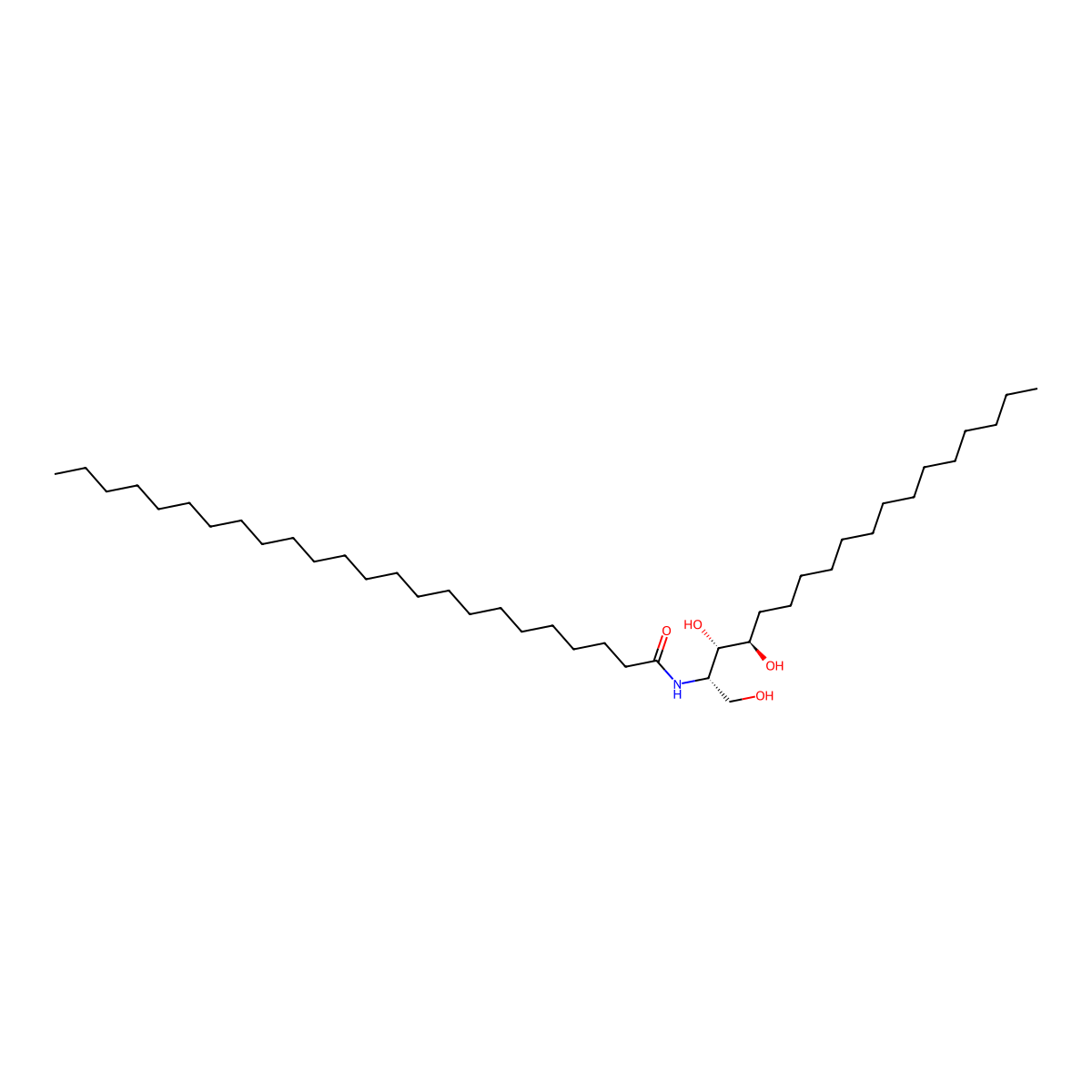N-tetracosanoylphytosphingosine molecular structure, CAS 34437-74-6