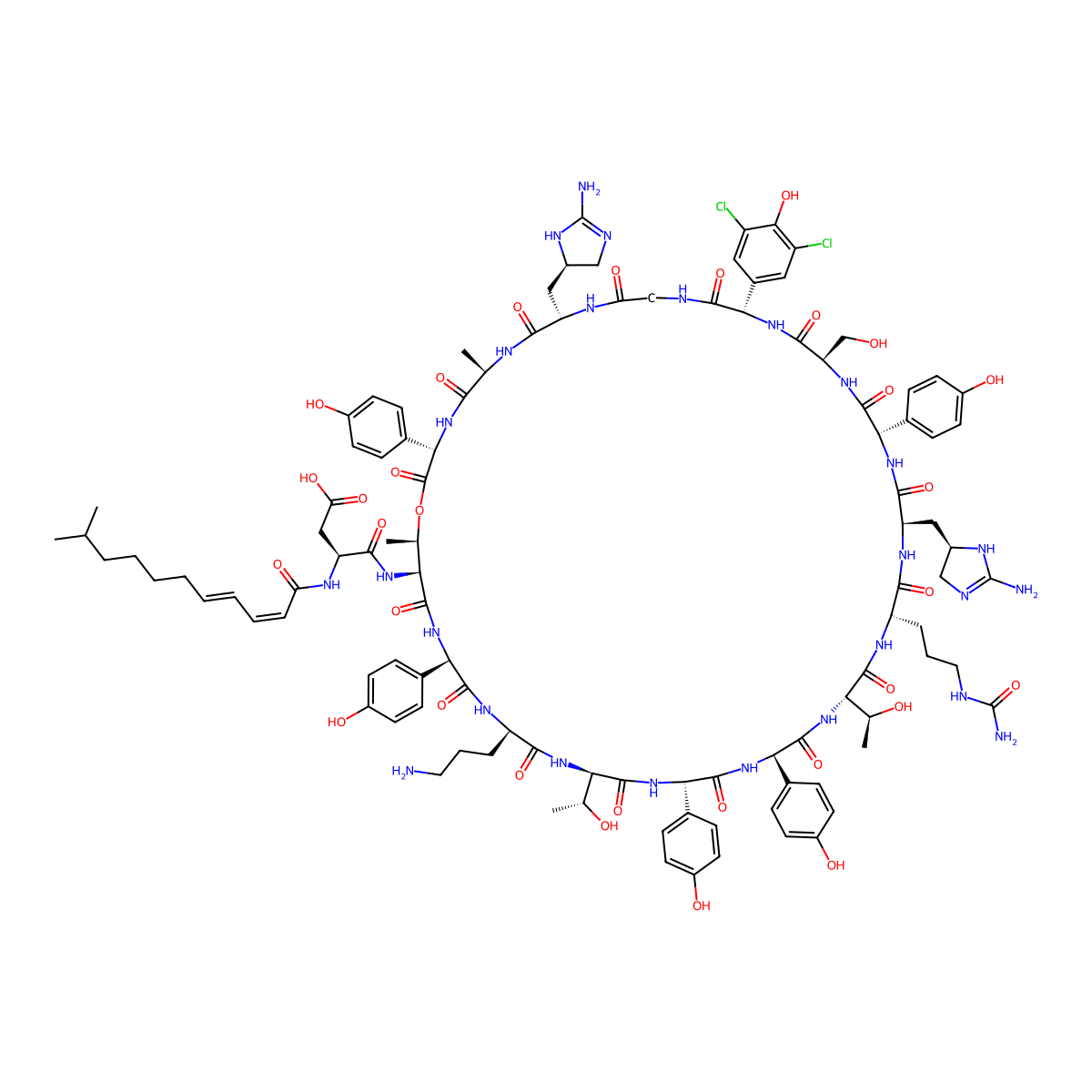 Enramycin A molecular structure, CAS 34438-27-2
