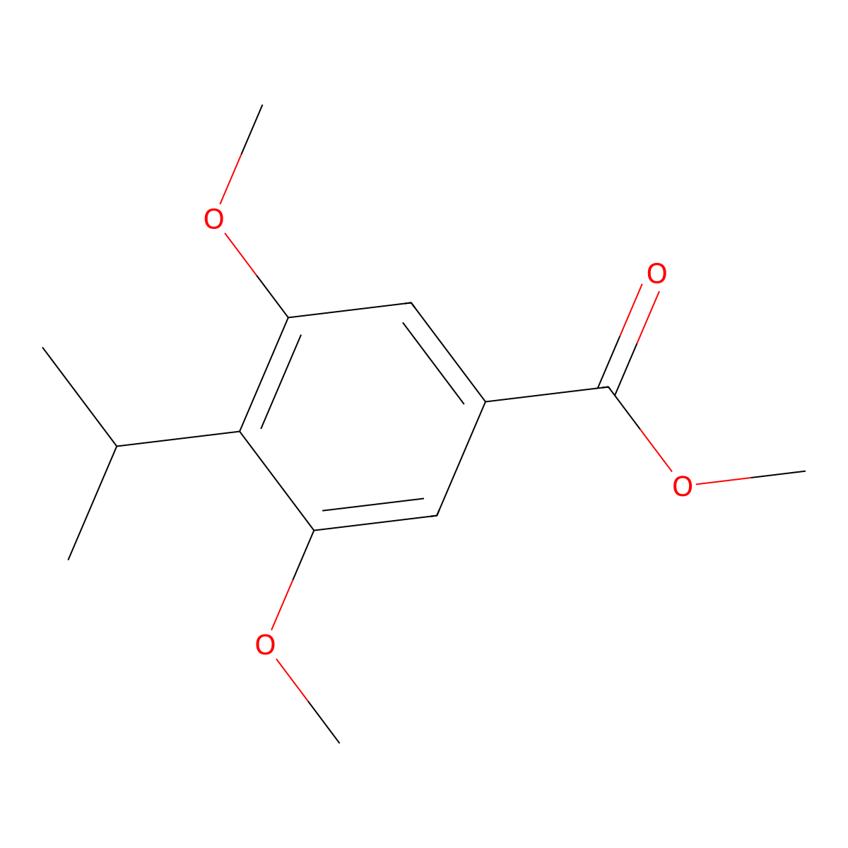 Methyl 4-isopropyl-3,5-dimethoxybenzoate molecular structure, CAS 344396-17-4