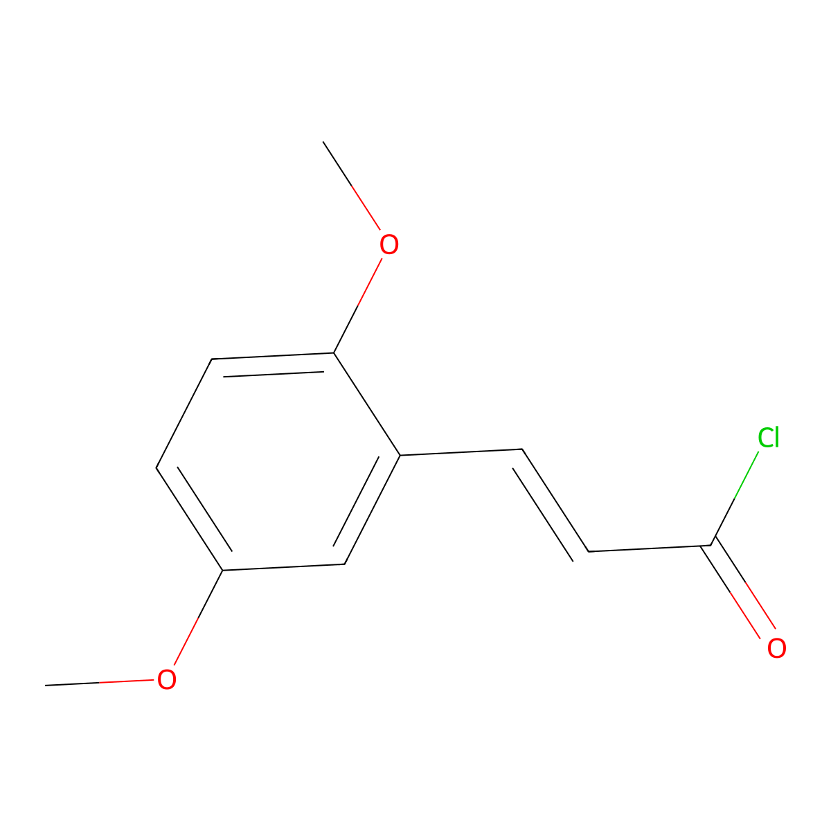 3-(2,5-Dimethoxyphenyl)prop-2-enoyl chloride molecular structure, CAS 344402-16-0