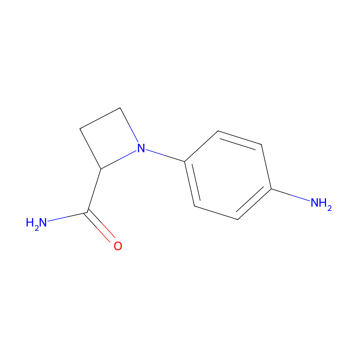 1-(4-Aminophenyl)azetidine-2-carboxamide molecular structure, CAS 344405-54-5