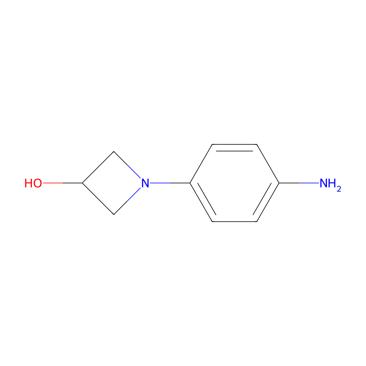 1-(4-Aminophenyl)azetidin-3-ol molecular structure, CAS 344405-82-9