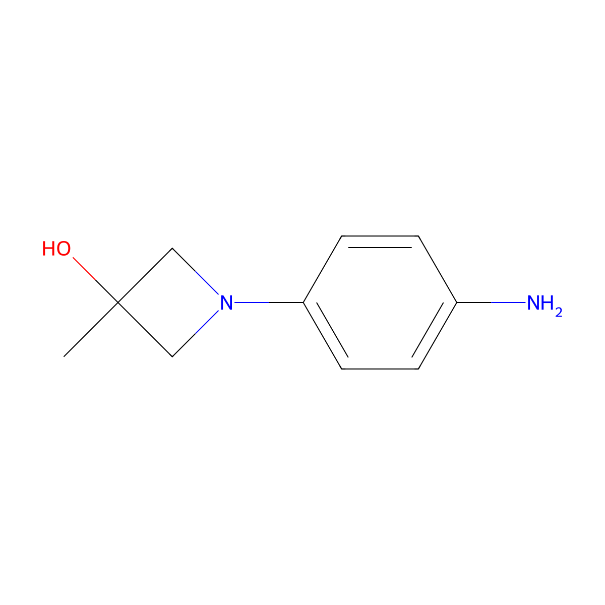 1-(4-Aminophenyl)-3-methyl-3-azetidinol molecular structure, CAS 344405-83-0