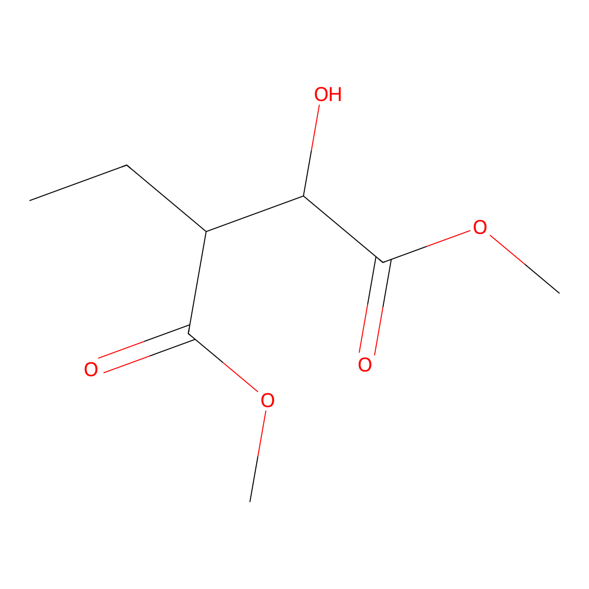 Dimethyl 2-ethyl-3-hydroxysuccinate molecular structure, CAS 344407-03-0