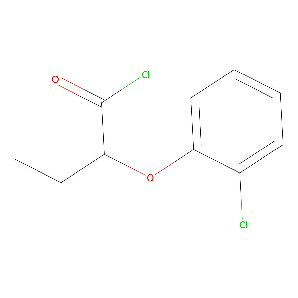 2-(2-Chlorophenoxy)butanoyl chloride molecular structure, CAS 344410-82-8