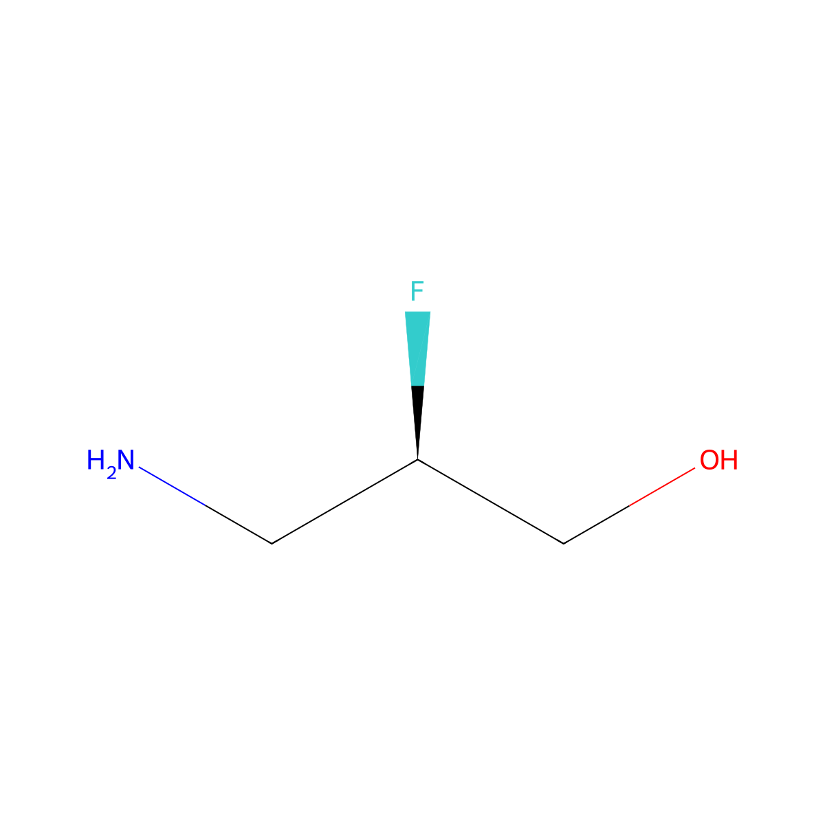(2R)-3-amino-2-fluoropropan-1-ol molecular structure, CAS 344413-79-2