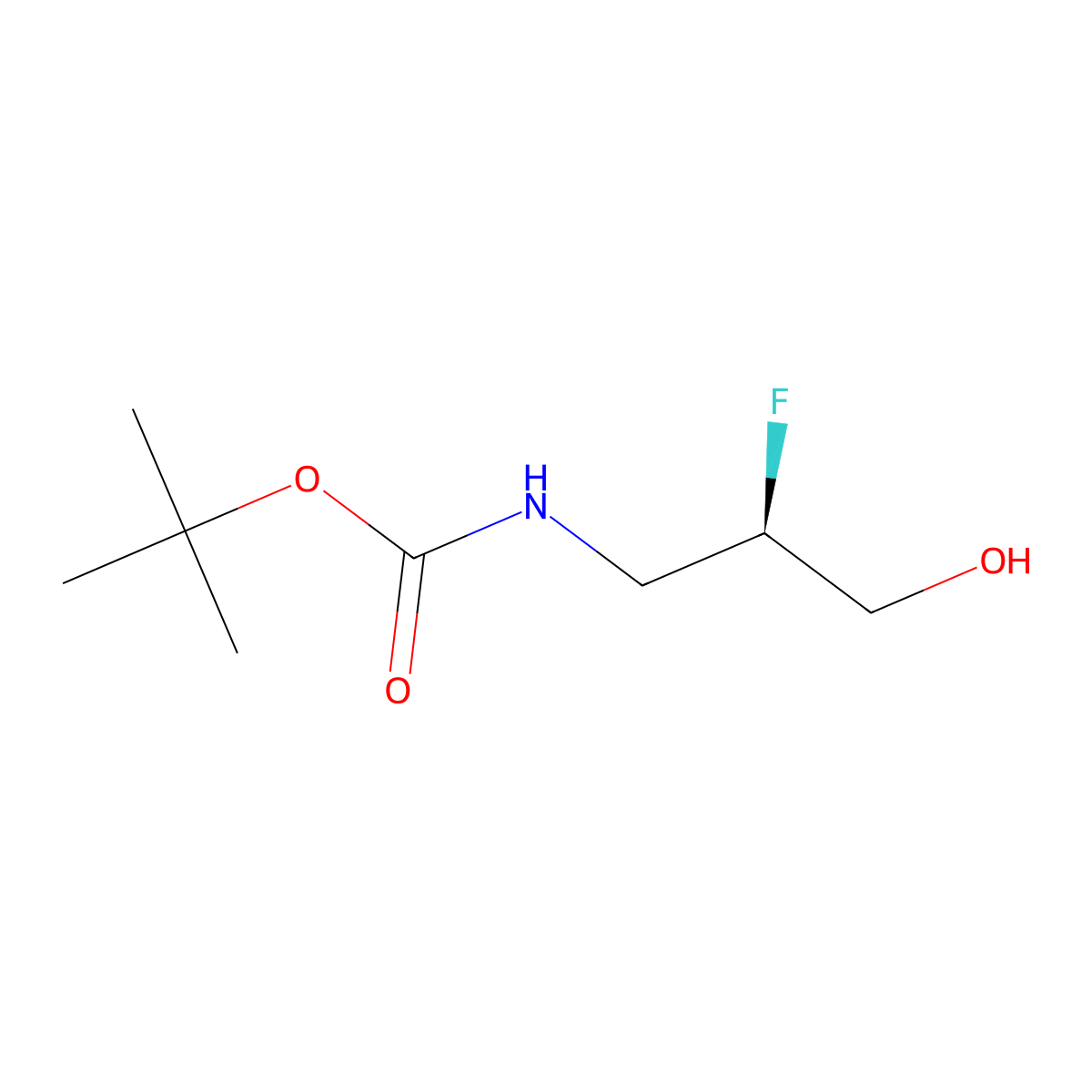 (R)-tert-Butyl (2-fluoro-3-hydroxypropyl)carbamate molecular structure, CAS 344413-80-5