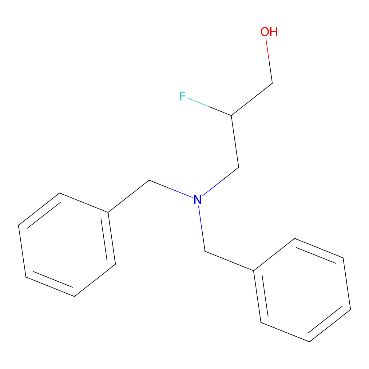 (S)-3-(Dibenzylamino)-2-fluoropropan-1-ol molecular structure, CAS 344413-82-7