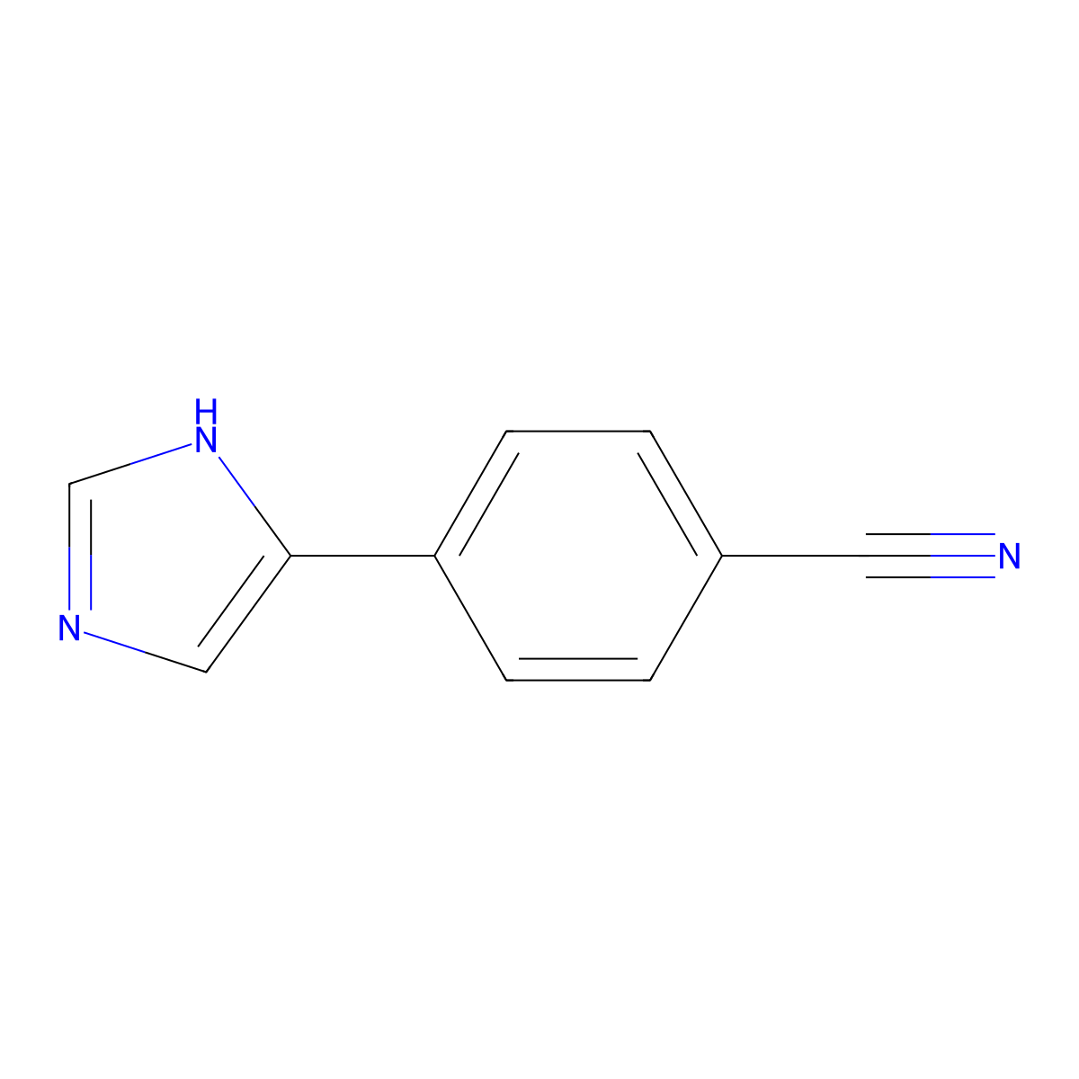 4-(1H-imidazol-4-yl)benzonitrile molecular structure, CAS 34443-07-7