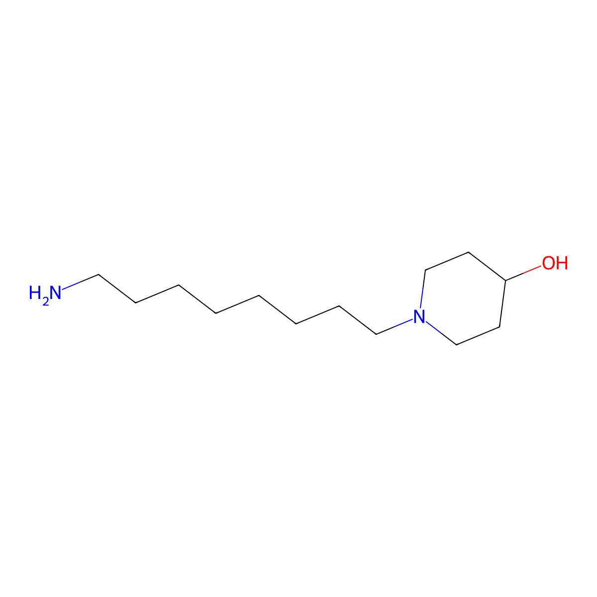 1-(8-Aminooctyl)piperidin-4-ol molecular structure, CAS 344432-27-5