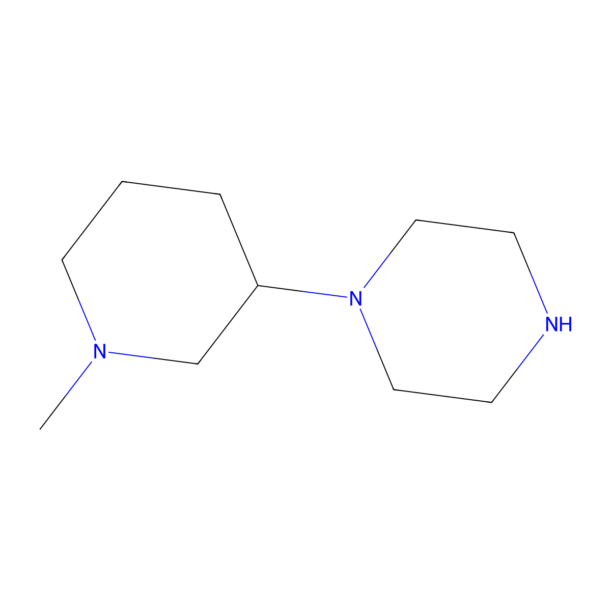 1-(1-Methylpiperidin-3-yl)piperazine molecular structure, CAS 344436-00-6
