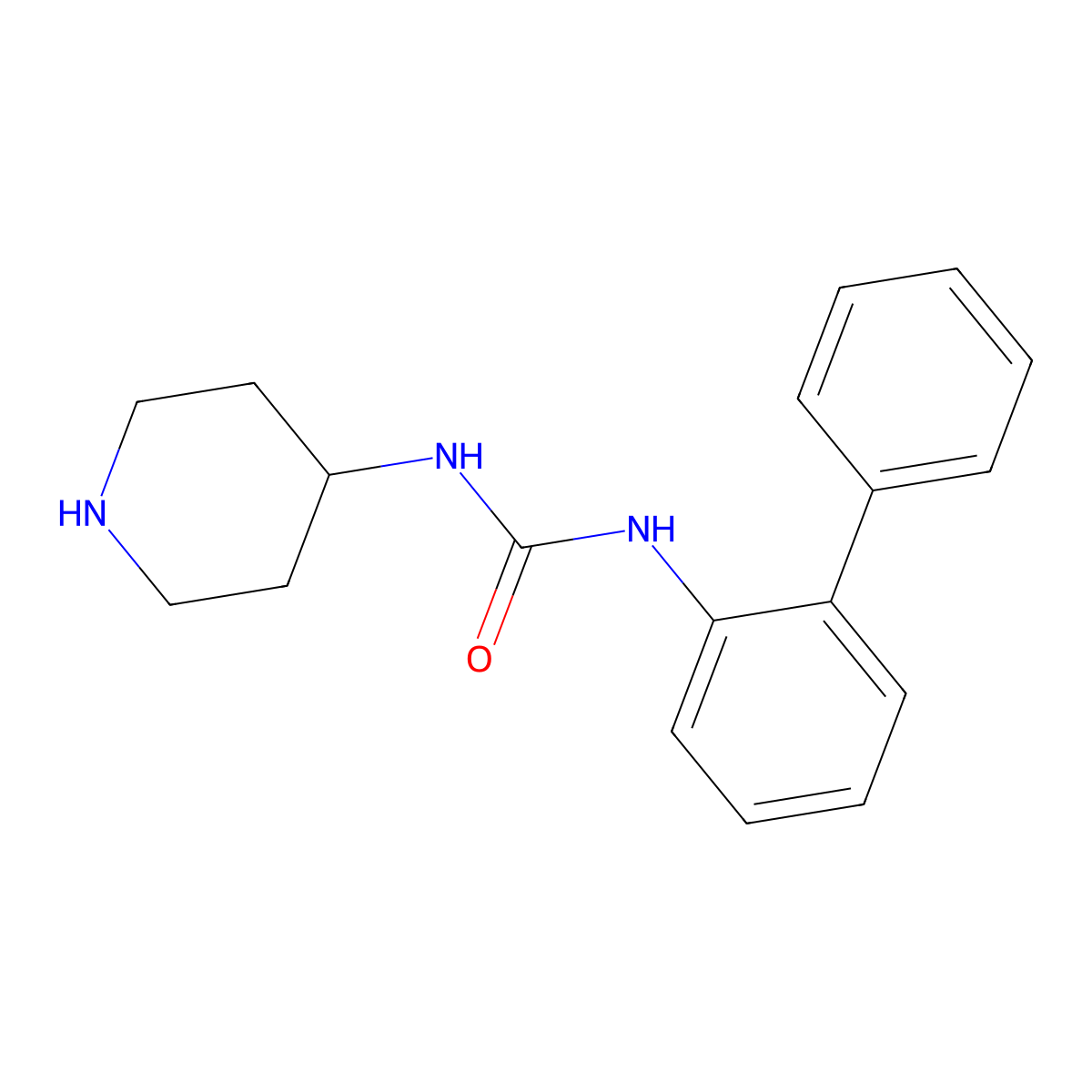 1-([1,1'-Biphenyl]-2-yl)-3-(piperidin-4-yl)urea molecular structure, CAS 344436-13-1