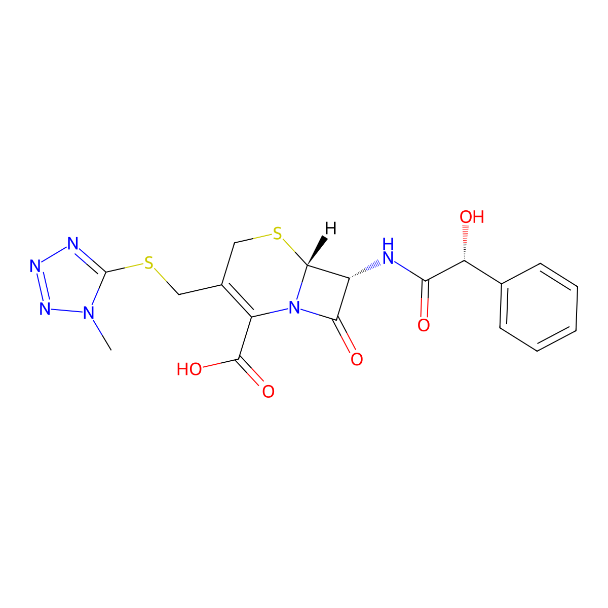 Cefamandole molecular structure, CAS 34444-01-4