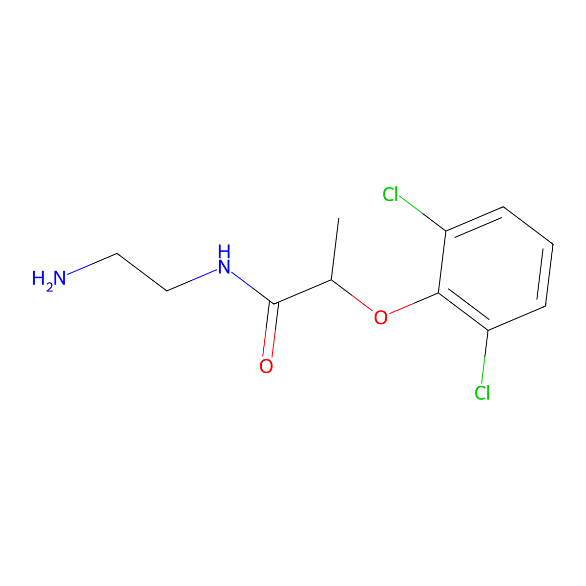 N-(2-Aminoethyl)-2-(2,6-dichlorophenoxy)propanamide molecular structure, CAS 344443-16-9
