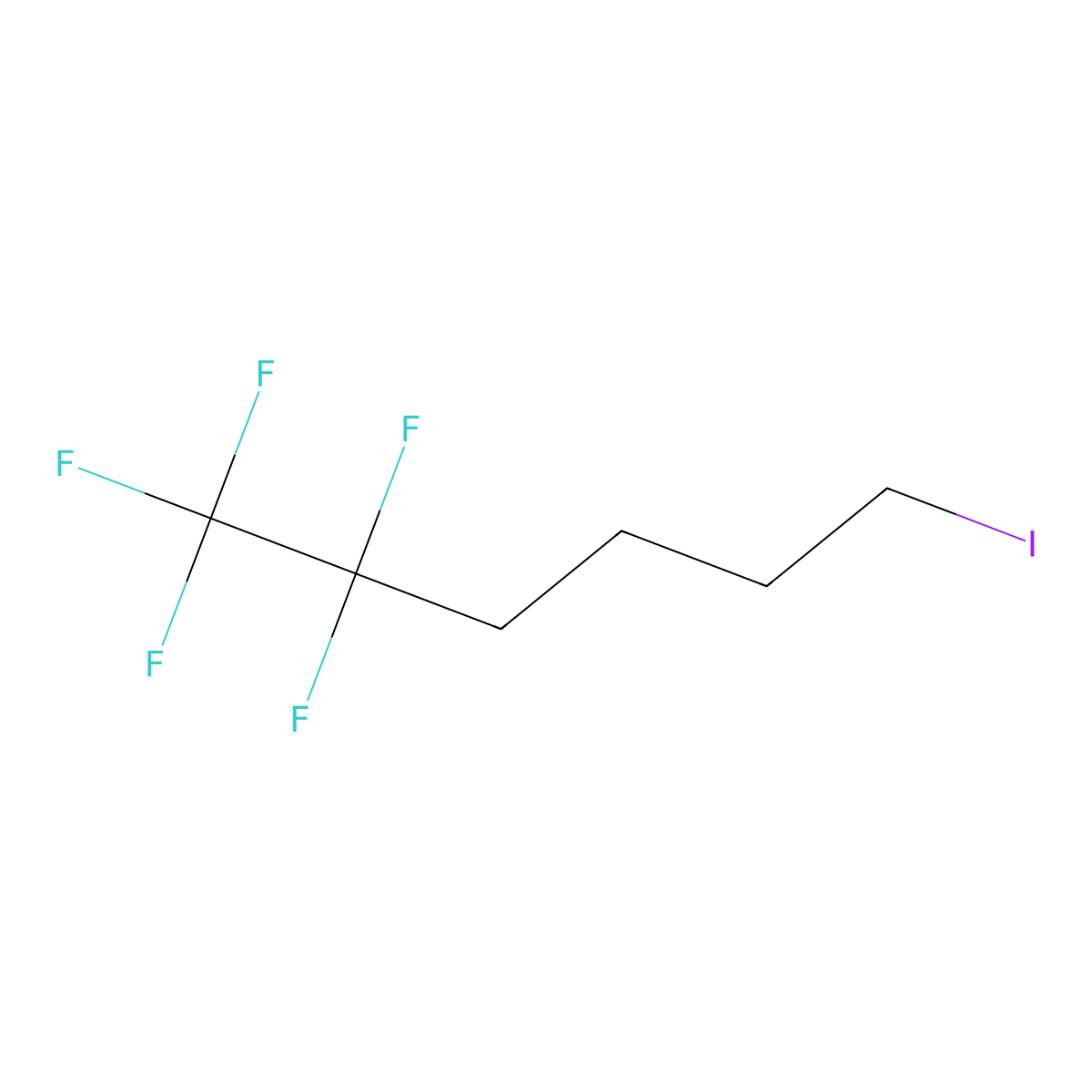 6-Iodo-1,1,1,2,2-pentafluorohexane molecular structure, CAS 344452-10-4