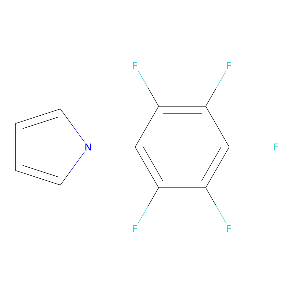 (1H-Pyrrol-1-yl)pentafluorobenzene molecular structure, CAS 344452-95-5