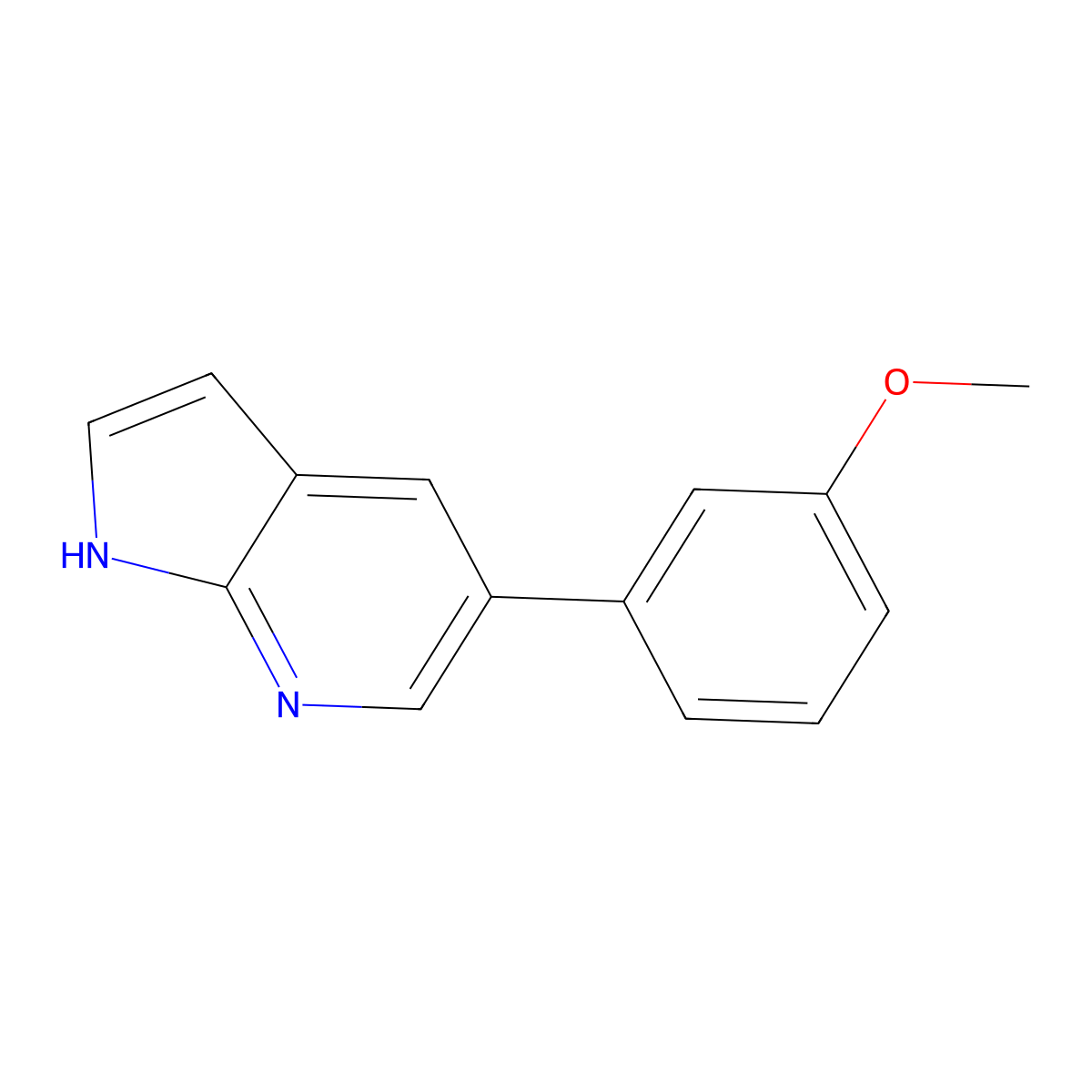 5-(3-Methoxyphenyl)-1h-pyrrolo[2,3-b]pyridine molecular structure, CAS 344454-28-0