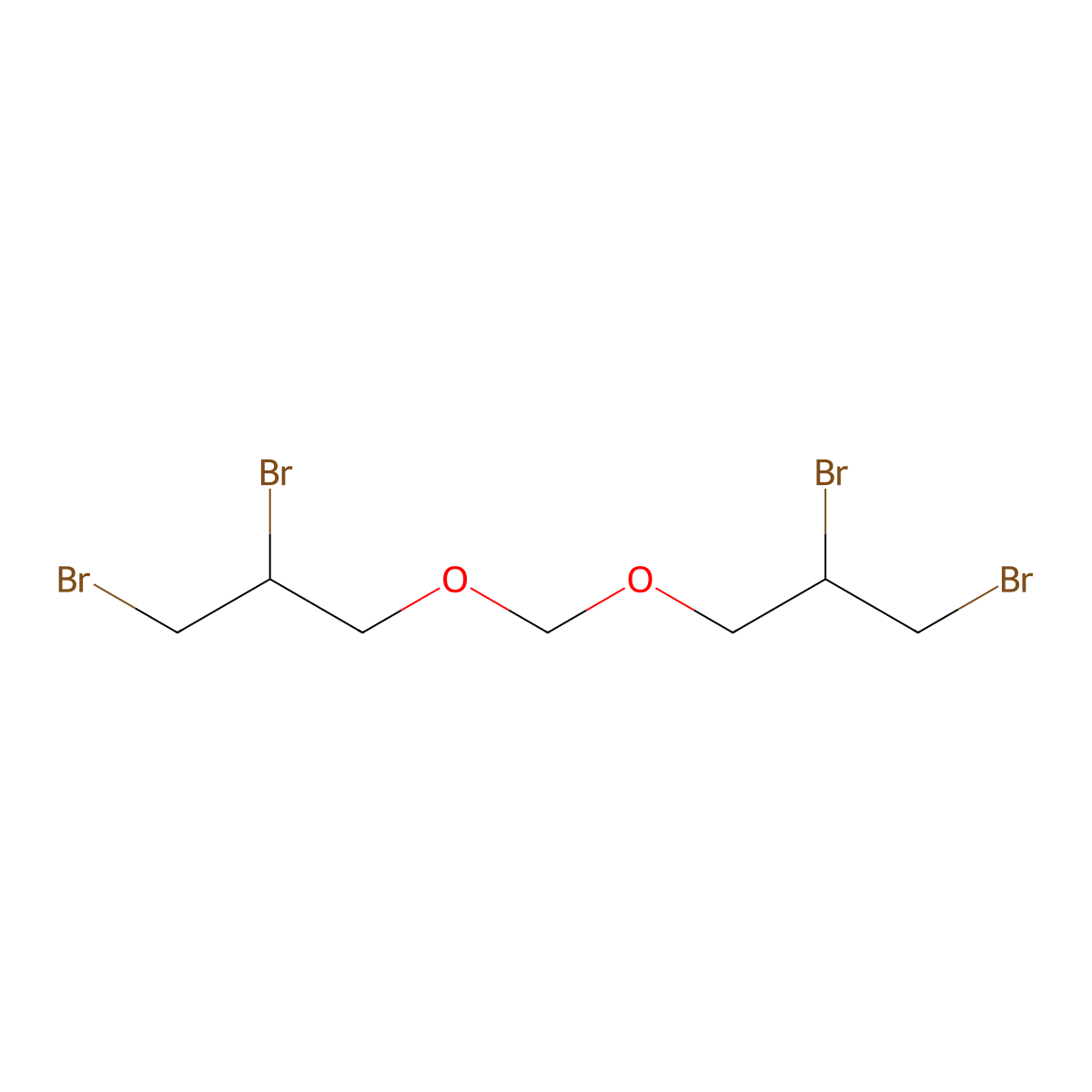 Methylene Glycol Bis(2,3-dibromopropyl) Ether molecular structure, CAS 34446-11-2
