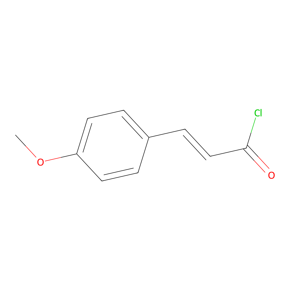 trans-4-Methoxycinnamoyl chloride molecular structure, CAS 34446-64-5