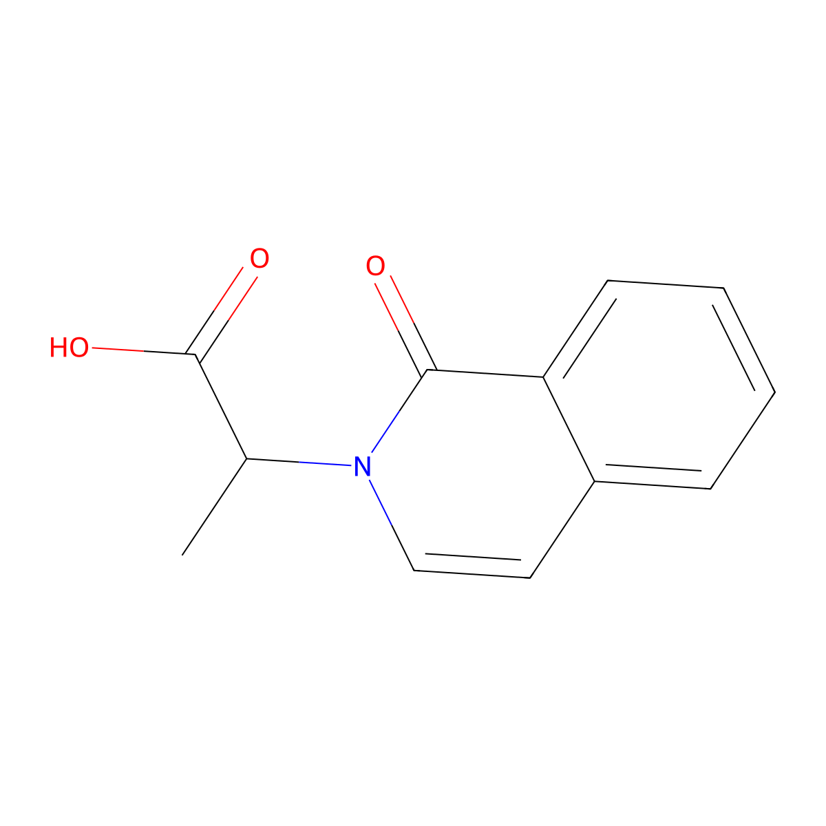 2-(1-Oxo-1,2-dihydroisoquinolin-2-yl)propanoic acid molecular structure, CAS 344461-41-2