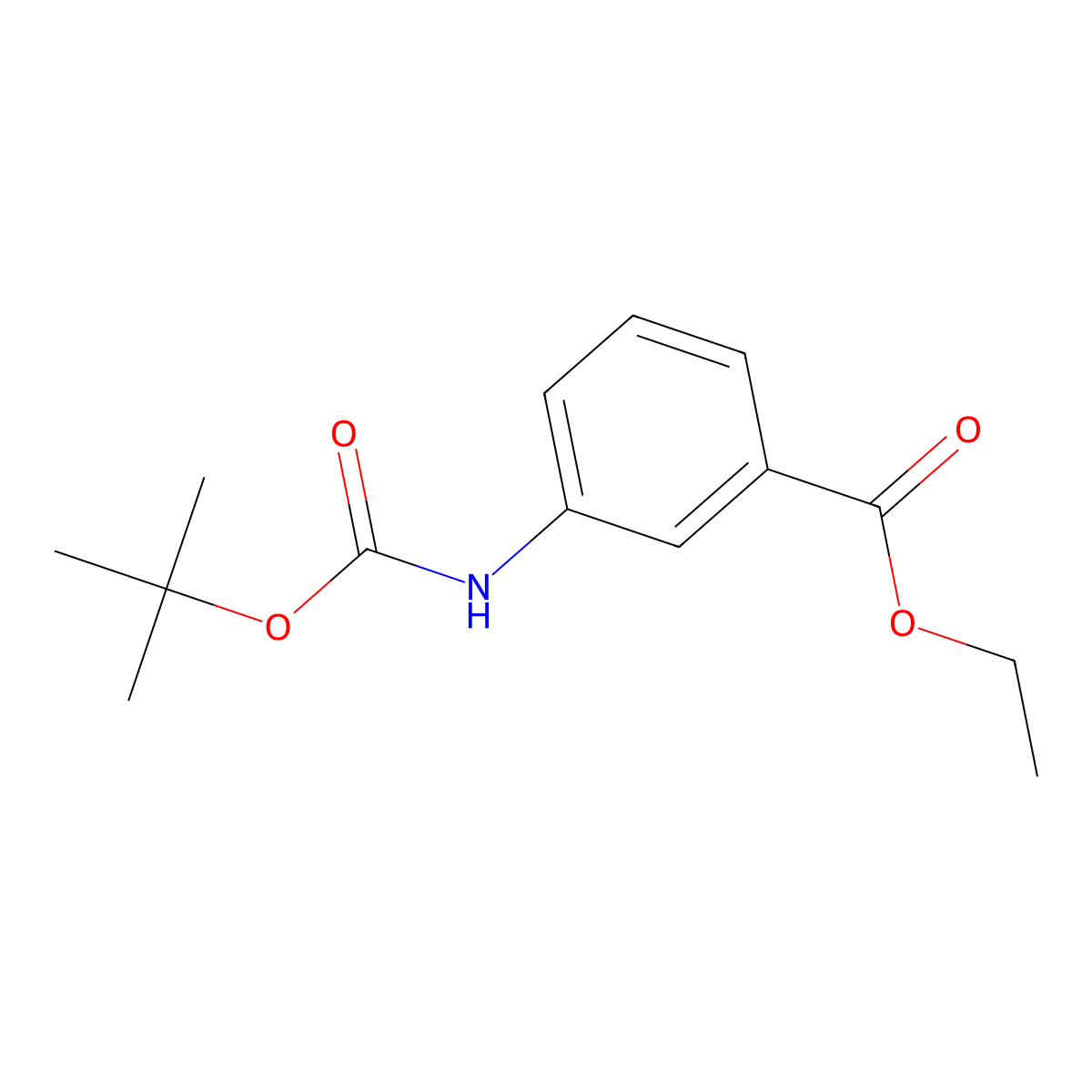 Ethyl 3-[(tert-butoxycarbonyl)amino]benzoate molecular structure, CAS 344462-84-6