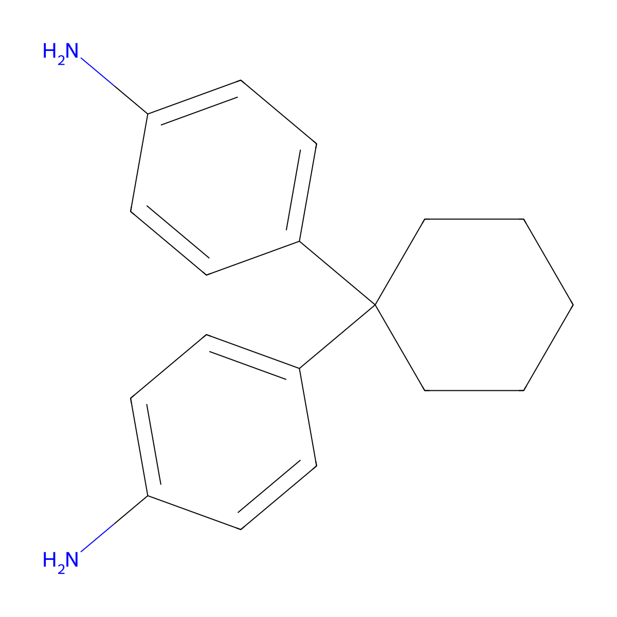 4,4'-Cyclohexylidenebis[benzenamine] molecular structure, CAS 34447-09-1