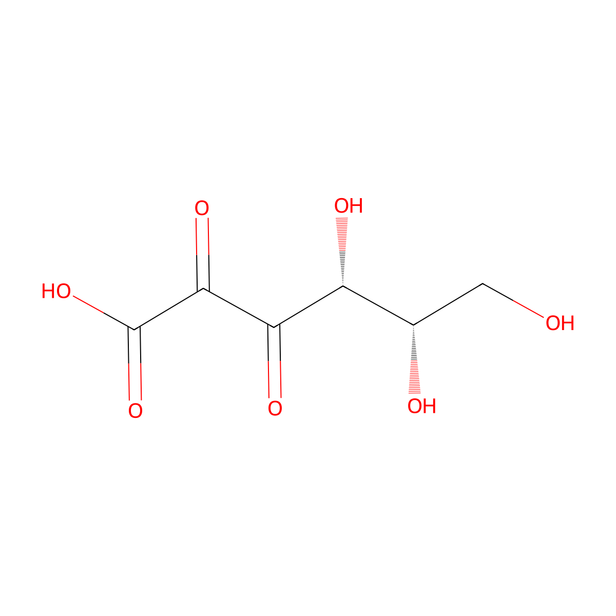 (4R,5S)-4,5,6-trihydroxy-2,3-dioxohexanoate molecular structure, CAS 3445-22-5