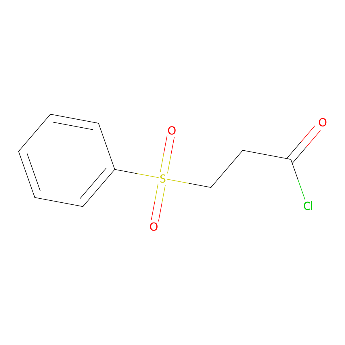 3-(Benzenesulfonyl)propanoyl chloride molecular structure, CAS 3445-53-2