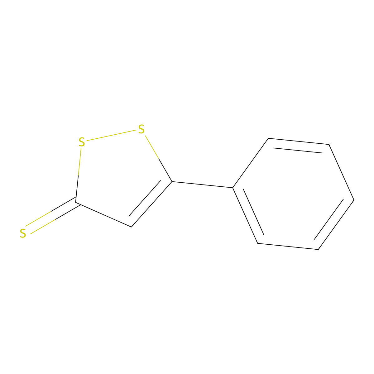 3H-1,2-Dithiole-3-thione, 5-phenyl- molecular structure, CAS 3445-76-9