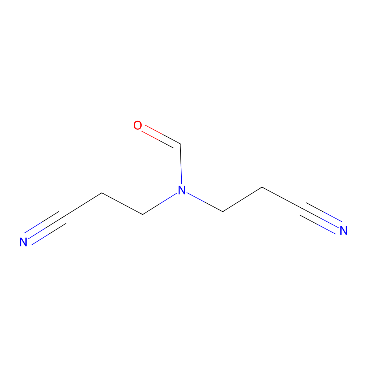 Formamide, N,N-bis(2-cyanoethyl)- molecular structure, CAS 3445-84-9