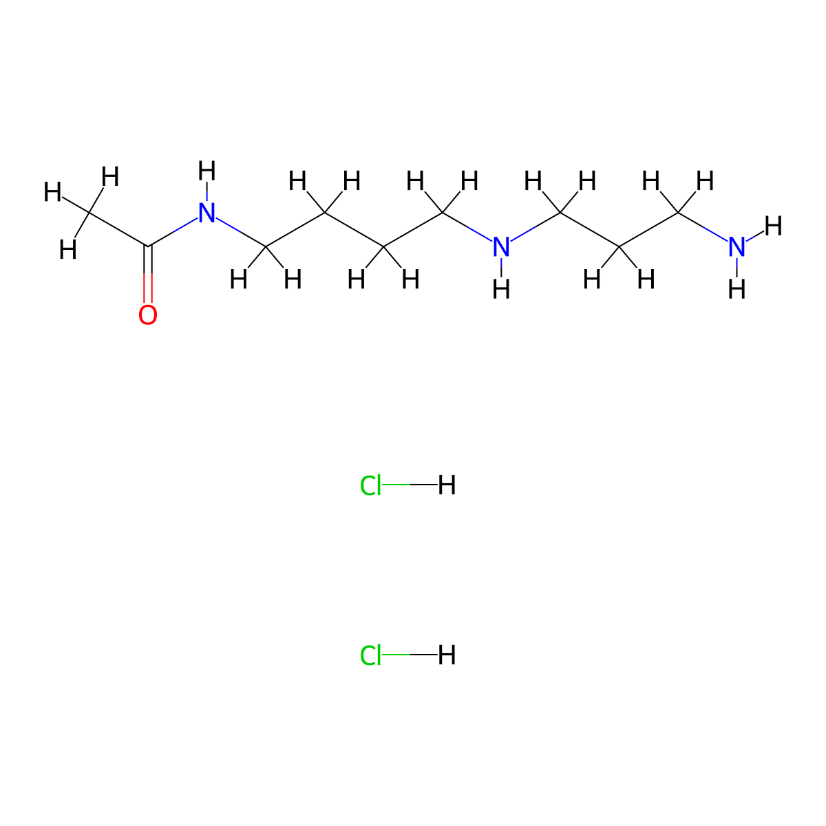 N8-Acetylspermidine dihydrochloride molecular structure, CAS 34450-15-2