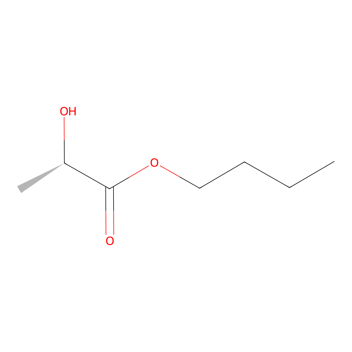 Butyl lactate, (S)- molecular structure, CAS 34451-19-9