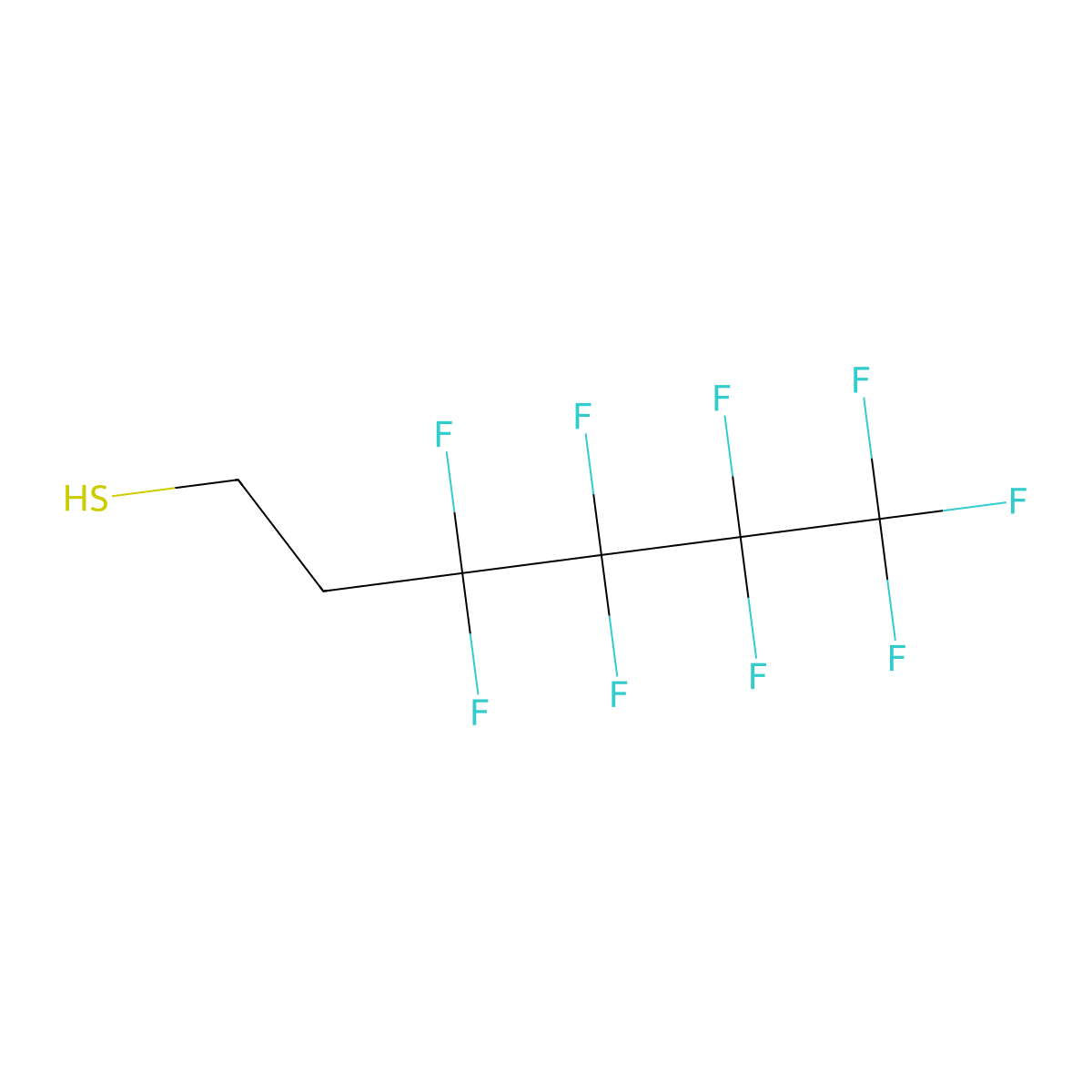 2-(Perfluorobutyl)ethanethiol molecular structure, CAS 34451-25-7
