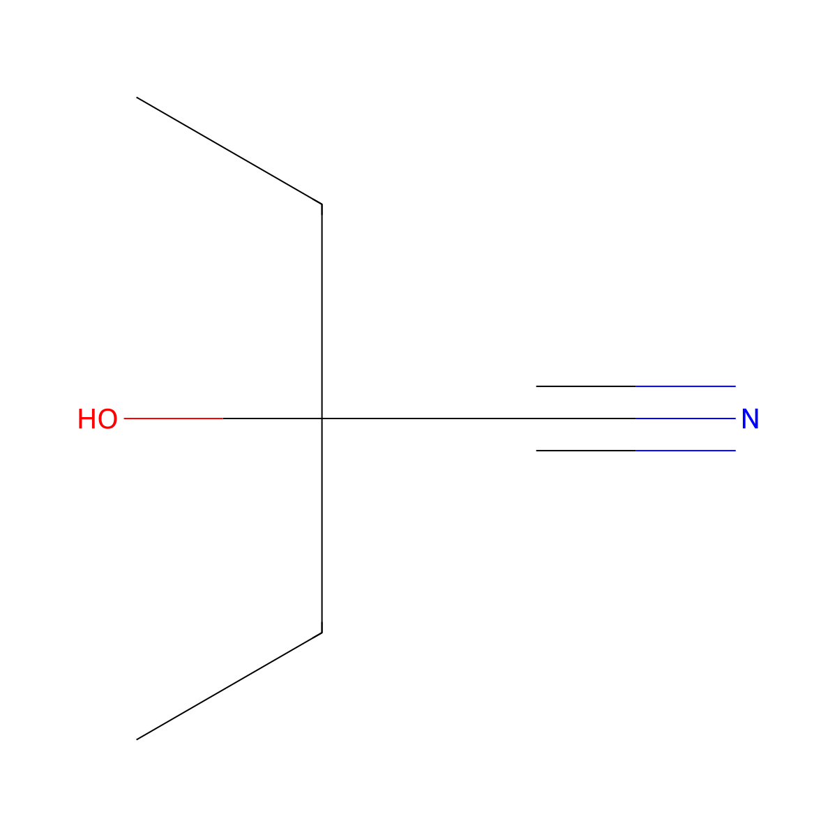 2-Ethyl-2-hydroxybutyronitrile molecular structure, CAS 34451-66-6