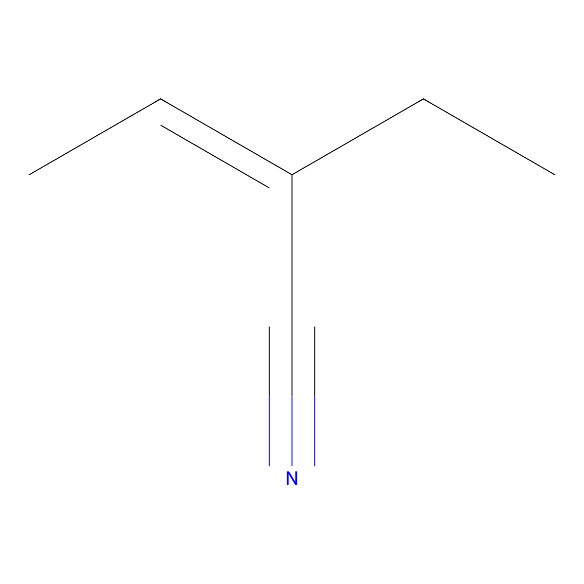 (Z)-2-Ethyl-2-butenenitrile molecular structure, CAS 34451-75-7