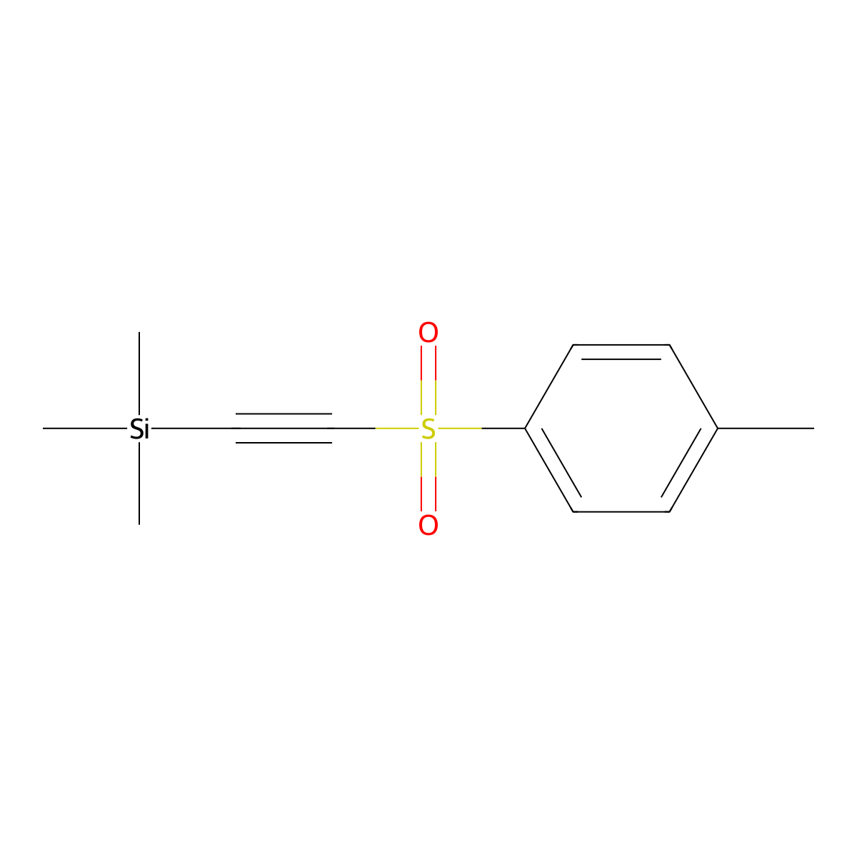 p-Tolyl [2-(trimethylsilyl)ethynyl] sulfone molecular structure, CAS 34452-56-7